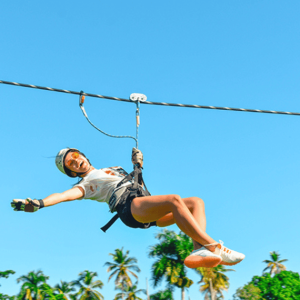 Punta Cana: Půldenní výlet na ziplinech